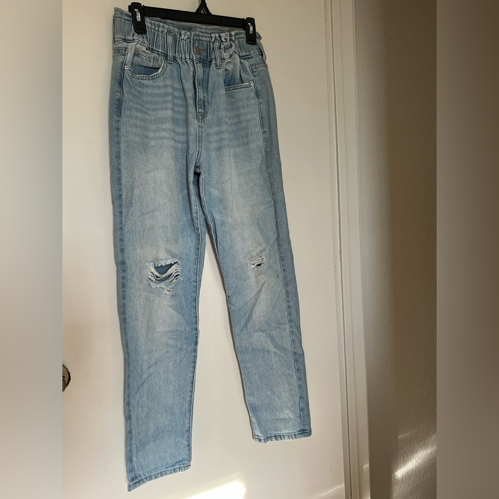 Light Blue Distressed Women Jeans